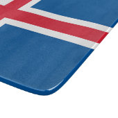 Kleine glazen snijplank met vlag van IJsland (Hoek)