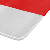 Kleine glazen snijplank met vlag van Indonesië (Hoek)