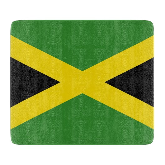 Kleine glazen snijplank met vlag van Jamaica (Voorkant)
