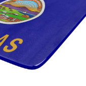 Kleine glazen snijplank met vlag van Kansas (Hoek)