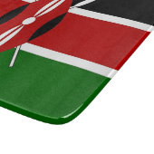 Kleine glazen snijplank met vlag van Kenia (Hoek)