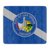 Kleine glazen snijplank met vlag van Las Vegas (Voorkant)