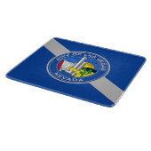 Kleine glazen snijplank met vlag van Las Vegas (Hoek)