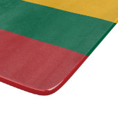 Kleine glazen snijplank met vlag van Litouwen (Hoek)