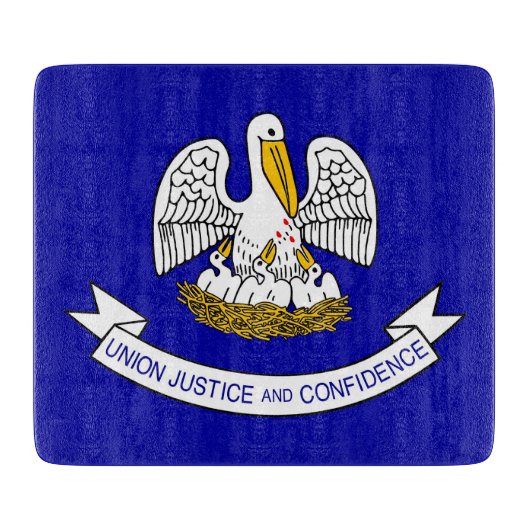 Kleine glazen snijplank met vlag van Louisiana (Voorkant)