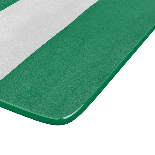 Kleine glazen snijplank met vlag van Nigeria (Hoek)