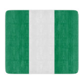 Kleine glazen snijplank met vlag van Nigeria (Voorkant)