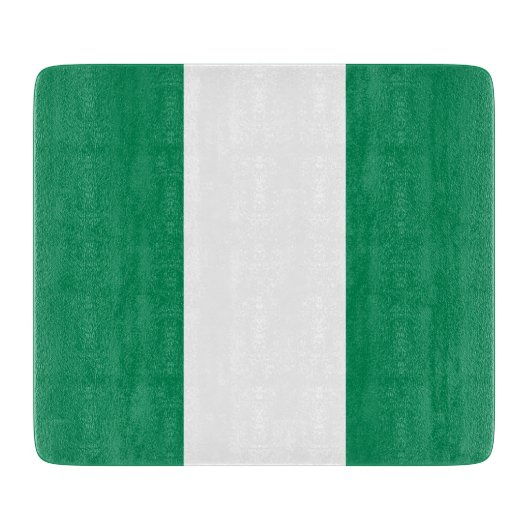 Kleine glazen snijplank met vlag van Nigeria (Voorkant)