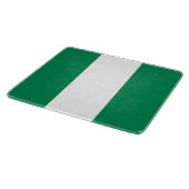 Kleine glazen snijplank met vlag van Nigeria (Hoek)