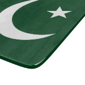 Kleine glazen snijplank met vlag van Pakistan (Hoek)