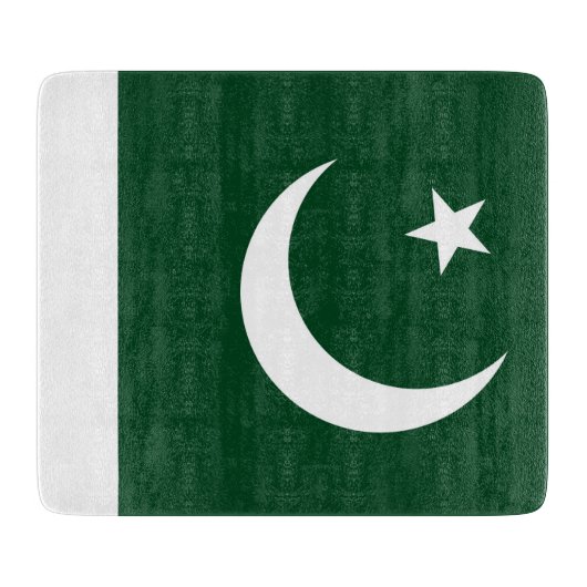 Kleine glazen snijplank met vlag van Pakistan (Voorkant)