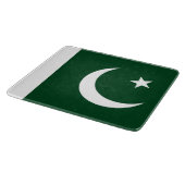 Kleine glazen snijplank met vlag van Pakistan (Hoek)