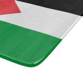 Kleine glazen snijplank met vlag van Palestina (Hoek)