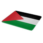 Kleine glazen snijplank met vlag van Palestina (Hoek)