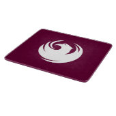 Kleine glazen snijplank met vlag van Phoenix, VS (Hoek)