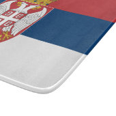 Kleine glazen snijplank met vlag van Servië (Hoek)