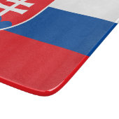 Kleine glazen snijplank met vlag van Slowakije (Hoek)