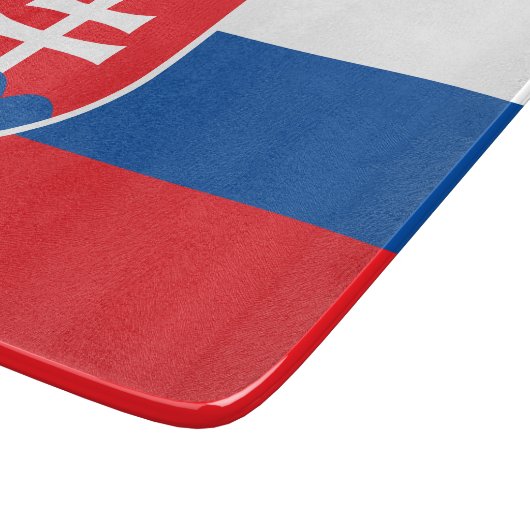 Kleine glazen snijplank met vlag van Slowakije (Hoek)