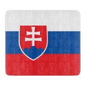 Kleine glazen snijplank met vlag van Slowakije (Voorkant)