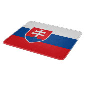 Kleine glazen snijplank met vlag van Slowakije (Hoek)