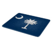 Kleine glazen snijplank met vlag van South Carolin (Hoek)