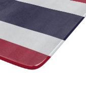Kleine glazen snijplank met vlag van Thailand (Hoek)