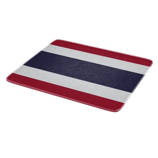 Kleine glazen snijplank met vlag van Thailand (Hoek)