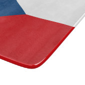 Kleine glazen snijplank met vlag van Tsjechië (Hoek)