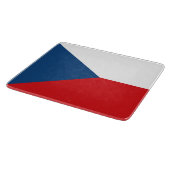 Kleine glazen snijplank met vlag van Tsjechië (Hoek)