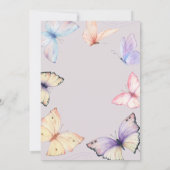 Kleine glitter pompoen vlinders Baby shower Kaart (Achterkant)