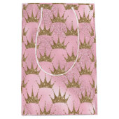 Kleine glittering Crown Medium Cadeauzakje (Voorkant)