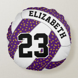 kleine glittery harten vrouwen volleybal ELKE kleu Rond Kussen