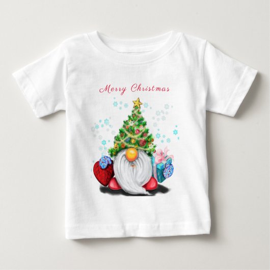 Kleine gnoom met Pet met kerstbomen en cadeaubonen (Voorkant)