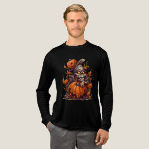 Kleine Goblin Skelet Pompoen Halloween Tri-Blend Shirt