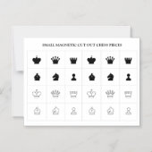 Kleine goedkope uitgestanste magnetische schaakstu magnetische uitnodiging (Voorkant)