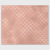 Kleine Gold Abstracte druppeltjes op roze Cadeaupapier (Vlak)