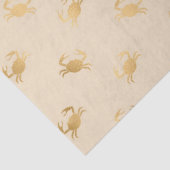 Kleine Gold-krabben op de schuimpagina Tissuepapier (Detail)