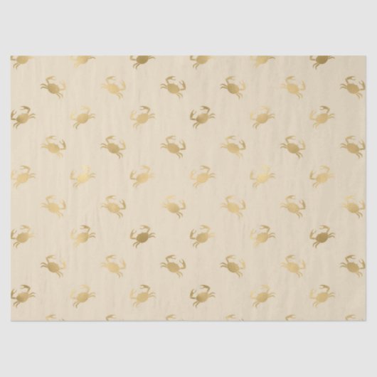 Kleine Gold-krabben op de schuimpagina Tissuepapier (Voorkant)