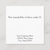 Kleine "Golden" met Greenery Earring Display Kaart Vierkante Visitekaartje (Achterkant)