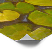 Kleine Goldfish Koi in Pond met Lily Pads Poster (Hoek)