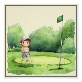 Kleine Golfer in opleiding - Golf-thema kinderdagv Perfect Poster