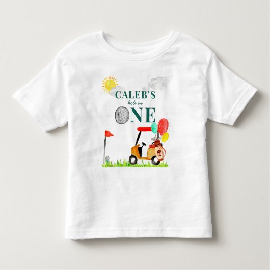 Kleine Golfkar Ballonnen Pro Par-t-shirt Verjaarda Kinder Shirts (Voorkant)