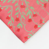 Kleine gooi in roze rood en minty groen fleece deken (Hoek)
