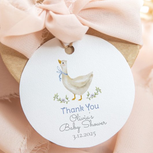 Kleine Goose waterverf baby shower Dank u Bedankjes Labels