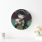Kleine Gothic Vampire Fairy Cute Clock Grote Klok (Huis)
