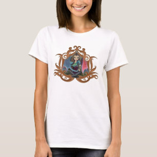Kleine gotische fee en draak fantasie kunst t-shirt