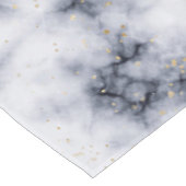 Kleine gouden Confetti Black en witte marmer Stone Tafelkleed (Gekanteld)