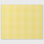 Kleine gouden gele en witte gingham cadeaupapier (Vlak)