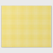 Kleine gouden Gele en Witte Houndstooth Cadeaupapier (Vlak)