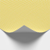 Kleine gouden Gele en Witte Houndstooth Cadeaupapier (Hoek)